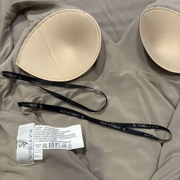 Sorella Vita Chiffon Dress with Back Satin Bow - Size 12 - Picture 5 of 6